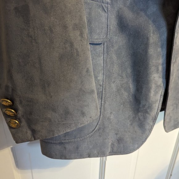 Golden Lancer Men's Suede Powder Blue Blazer sz 42 Imported Materials USA Made - Picture 2 of 14